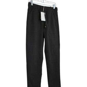 KanCan Women's Black Charcoal Drawstring Straight Leg Track Pants Joggers Size M